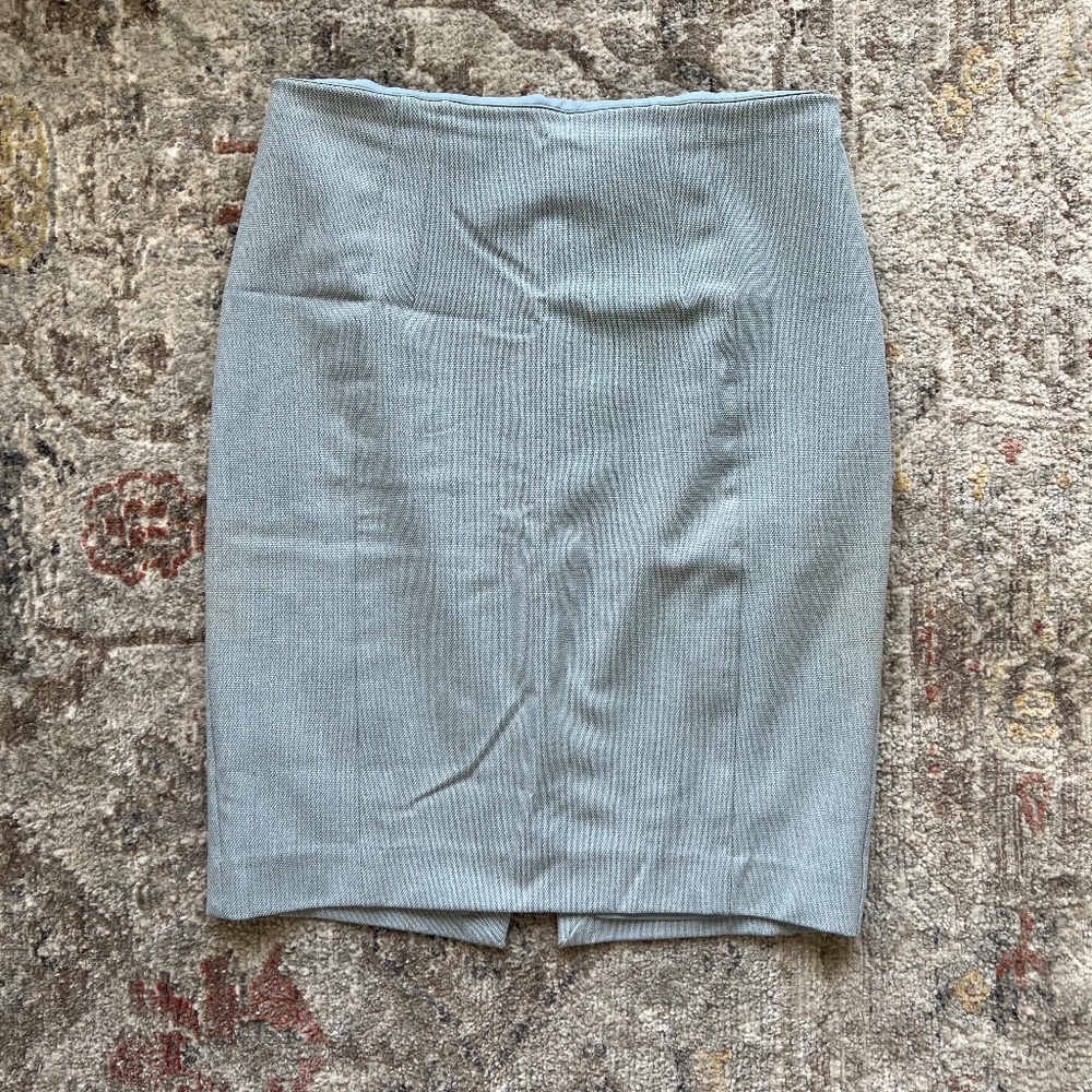 Express Blue Textured Pencil Skirt (6)